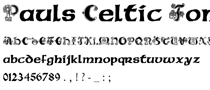 Pauls Celtic Font 2 police
